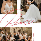 "Magazine Script" - Retired Holiday Cards in Berry by Everett Paper Goods - Close-Up