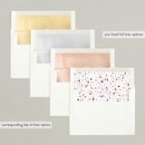 "Magazine Script" - Retired Holiday Cards in Berry by Everett Paper Goods - Envelope Liners