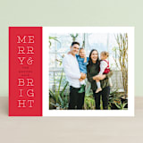 "bright stack" - Retired Holiday Cards in Cherry Bomb by Design Lotus - Front