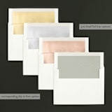 "Vignette" - Retired Holiday Cards in Flax by Jennifer Lew - Envelope Liners