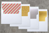 "Tropical Palm" - Retired Holiday Cards in SnowWhite by Nam Bourassa - Envelope Liners