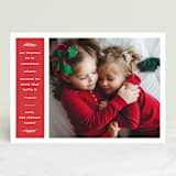 "Christmas cheer because Santa is near" - Retired Holiday Cards in Cranberry by Olivia Goree - Front