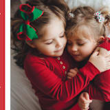 "Christmas cheer because Santa is near" - Retired Holiday Cards in Cranberry by Olivia Goree - Close-Up