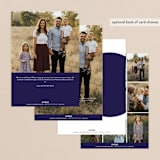 "Boldly Modern" - Retired Holiday Cards in Navy by JeAnna Casper - Back of Card