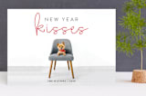 "Holiday Kisses" - Retired Holiday Cards in Cherry by Roxy Cervantes - Front