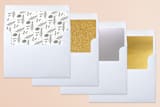 "Foliage Cutout Frame" - Retired Holiday Cards in Lace by Becky Nimoy - Envelope Liners