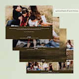 "Established in Color" - Retired Holiday Cards in Tan by Pixel and Hank - Back of Card