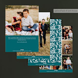 "Christmas Greetings" - Retired Holiday Cards in Pine by Shirley Lin Schneider - Back of Card