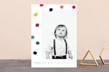 "Pompoms" - Retired Holiday Cards in Blue Jay by Kanika Mathur - Front