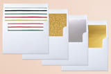 "Pompoms" - Retired Holiday Cards in Blue Jay by Kanika Mathur - Envelope Liners