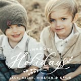 "All Chalked Up" - Retired Holiday Cards in Winter by Design Lotus - Close-Up