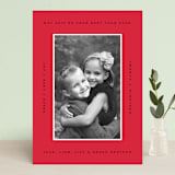 "border boldness" - Retired Holiday Cards in Crimson by Design Lotus - Front