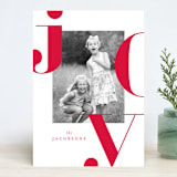 "Graphic Joy" - Retired Holiday Cards in Merlot by Kristie Kern - Front