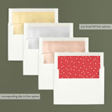 "Santa's Pet" - Retired Holiday Cards in Cherry by Pixel and Hank - Envelope Liners