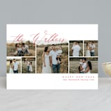 "Scripted Name Overlay" - Retired Holiday Cards in Berry by Kelly Schmidt - Front