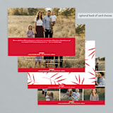 "Scripted Name Overlay" - Retired Holiday Cards in Berry by Kelly Schmidt - Back of Card