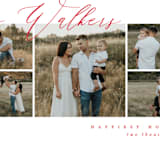 "Scripted Name Overlay" - Retired Holiday Cards in Berry by Kelly Schmidt - Close-Up