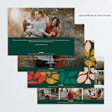 "Mod Leaves" - Retired Holiday Cards in Forest by Genna Blackburn - Back of Card