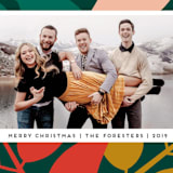 "Mod Leaves" - Retired Holiday Cards in Forest by Genna Blackburn - Close-Up