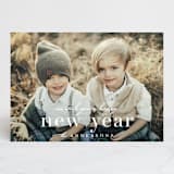 "Merrily Stated" - Retired Holiday Cards in Icicle by Melissa Egan of Pistols - Front