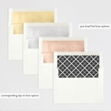"Merrily Stated" - Retired Holiday Cards in Icicle by Melissa Egan of Pistols - Envelope Liners