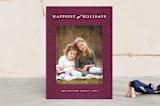 "Happiest of Holidays" - Retired Holiday Cards in Wine by Kerry Doyle - Front