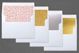 "Speckled Border" - Retired Holiday Cards in Pointsettia by Kerry Doyle - Envelope Liners