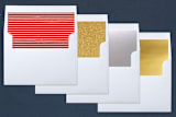 "Petit Leaf" - Retired Holiday Cards in Poppy by Bethan - Envelope Liners