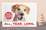 "Verified All Year Long" - Retired Holiday Cards in Cranberry by Tim St. Clair - Front