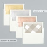 "holiday signature" - Retired Holiday Cards in Linen by Kasia Labocki - Envelope Liners