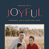 "Joyful Minimalism" - Retired Holiday Cards in Navy by Ana Peake - Close-Up