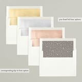 "Gentle Script" - Retired Holiday Cards in Snow by Everett Paper Goods - Envelope Liners