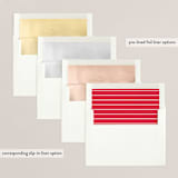 "Festive Joys" - Retired Holiday Cards in Candy Cane by Little Print Design - Envelope Liners