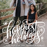 "Hand Lettered Happiest Holidays" - Retired Holiday Cards in Winter by Jamie Schultz Designs - Close-Up
