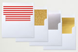"So Joyfully" - Retired Holiday Cards in Poinsettia by Ellis - Envelope Liners