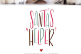 "Santa's Helper" - Retired Holiday Cards in Blitzen by Three Kisses Studio - Close-Up