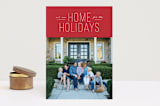 "New Home For The Holidays" - Retired Holiday Cards in Cranberry by Shari Margolin - Front