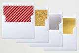"New Home For The Holidays" - Retired Holiday Cards in Cranberry by Shari Margolin - Envelope Liners