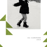 "christmas triangles" - Retired Holiday Cards in Lime by Sumak Studio - Close-Up