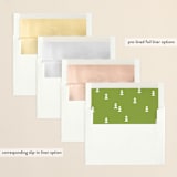 "christmas triangles" - Retired Holiday Cards in Lime by Sumak Studio - Envelope Liners