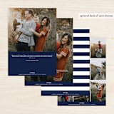 "Pristine" - Retired Holiday Cards in Navy by Nicoletta Savod - Back of Card