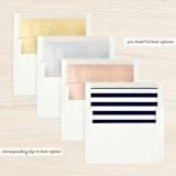 "Pristine" - Retired Holiday Cards in Navy by Nicoletta Savod - Envelope Liners