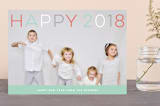 "Modern Palette" - Retired Holiday Cards in Robin's Egg by Olivia Raufman - Front