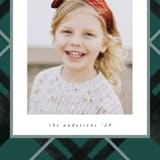 "Mod Plaid" - Retired Holiday Cards in Forest by Summer Winkelman - Close-Up