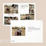 "Ribbon" - Retired Holiday Cards in Cranberry by Kate Ahn - Interior Options