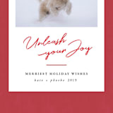 "Unleash" - Retired Holiday Cards in Rosewood by Kate Ross - Close-Up