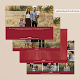 "Love, Joy, and New Adventures" - Retired Holiday Cards in Cerise by Heather Cairl - Back of Card