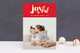 "joyfully yours" - Retired Holiday Cards in Berry by Rebecca Bowen - Front