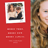 "Merry then and now" - Retired Holiday Cards in Scarlett by Lea Delaveris - Close-Up
