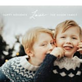 "Modernique" - Retired Holiday Cards in Snow by Annie Clark - Close-Up